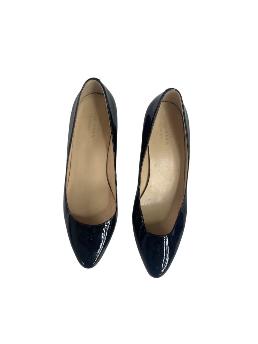 Cole Haan Patent Leather Wedge Heels Shoes Size 7B Black - Picture 3 of 8